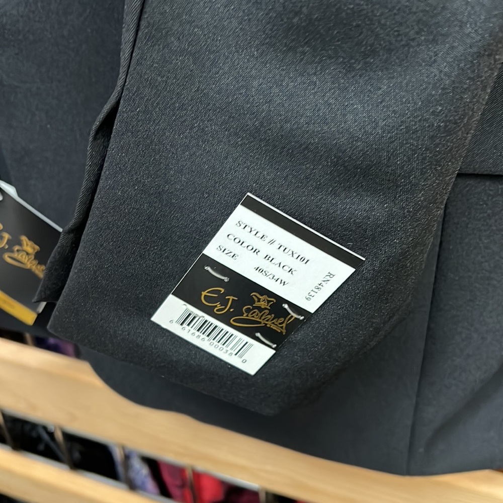 NWT,EJ Samuel Black Tuxedo (TUX101) black,made in Italy,black - Picture 7 of 17